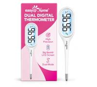Easy@Home Dual-Mode Basal Ovulation Thermometer, BBT and Fever Thermometer | Backlight LCD display, Powered by Premom App, 1/100th degree resolution, bbt temperature thermometer for tracking ovulation