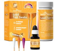 Easy@Home Lead Test Kit with Vinegar - 30 Rapid Testing Swabs with 30-Second Colour-Change Results. at Home Lead Test Kits Use for Paint, Toys, Dishes, Metals, Ceramic, Wood #EZLT-S:30(REAGENT-12ML)