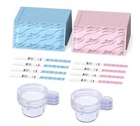 Easy@Home Ovulation and Pregnancy Test Strips Kit - 25 Ovulation Tests, 10 Pregnancy Tests and 35 Large Urine Cups - Powered by Premom Ovulation App