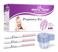 Easy@Home Pregnancy Test Strips: 20 Pack 10 MIU/mL hCG Test Strips with Large Urine Cups Kit, Rapid Detection, Easy to Use at Home