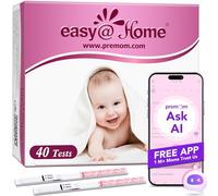 Easy@Home Pregnancy Test Strips for Early Detection: 40 x hCG Pregnancy Test 10 MIU/mL with Premom App Support