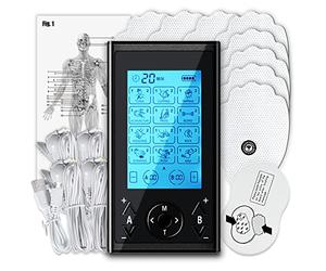 Easy@Home TENS Machine for Pain Relief - 24 Modes 4 Channels TENS Machine Portable Rechargeable for Arthritis, Back, Labour, Period, Sciatica, Knee, Nerve, Endometriosis, Muscle & Joint Pain Relief