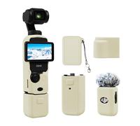 Easy Hood Case for DJI Osmo Pocket 3/Xtra Muse Camera,Silicone Cover,Beige | Anti-Scratch,Slim Fit,with Removable Lens Cover,Lightweight,Soft,Carrying