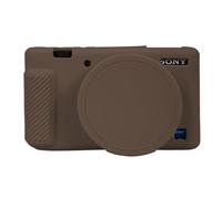 Easy Hood Case for Sony ZV-1 Camera,Silicone Protective Cover,Coffee | Anti-Scratch,Slim Fit,with Removable Lens Cover,Lightweight,Soft,Carrying