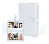 Easy Hood Instax Mini Photo Album, Kpop Photocard Binder, 108 Pockets for Fujifilm Instax Mini EVO/12/11/8/9/7s/25/70/90 Mint Zip Instant Camera Printer, Polaroid Photo Album Memory Book, White