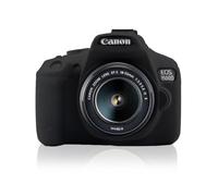 Easy Hood Silicone Case for Canon EOS Rebel T6 T7, Black with key marking, Camera case