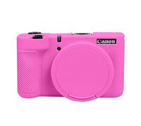 Easy Hood V1 Case, Silicone Camera Cover with Removable Lens Cover, Soft Protector Lightweight Carrying Body Skin for Canon PowerShot V1 Digital Camera - Hot Pink