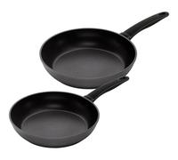 Easy Induction Aluminium Non-Stick Frying Pan, Set of 2, 24cm and 28cm Kuhn Rikon Black One Size