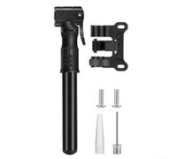Easy Inflation with Flexible Hose Mini Pump for Bikes, No Twisting or Breaking (black)