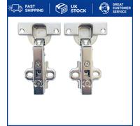 Easy Install 110° Full Overlay Nickel Plated Hinges for Kitchen Cabinets, 2-Pack