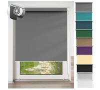 Easy Install 115x160 cm Dark Gray No Drill Blackout Curtain Adjustable Window/Door Shade with Complete Accessories Perfect for Home Privacy and Light Control