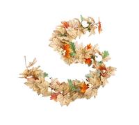 Easy Install Artificial Maples Leaf Wreath Allergy Friendly Design Multifunctional For Any Room Decors Autumn To Winter Long Time Autumn Garlands