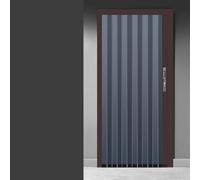 Easy Install Black Accordion Folding Door Set76x80in Room Divider Interior DoorStylish Space Saver for Home Office & MoreA05