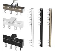 Easy Install Black Ceiling Curtain Track System for Curtains Flexible Bendable Rail Wall/Ceiling Mount 340cm Ideal for Home Décor and Space Optimization