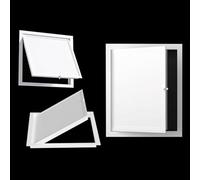 Easy Install Flush Mount Access Panel Door, Wall Ceiling Inspection Hatch Cover with Rotary Handle, Aluminum Frame Metal Service Door(240 x 240 mm)