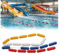 Easy Install Pool Divider Rope, Swimming Pool Safety Float Line Kit with Hooks, Heavy Duty Polyethylene Rope Floats for Dividing Pool Dangerous Area, Commercial & Household Use