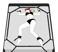Easy Install Under Mattress Restraint System - Adjustable Bondage Kit for Couples with Soft Cuffs - BDSM Bed Restraints, Arm & Leg Ties, Adult Toys for Women & Men, Kinky Bedroom Set