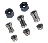 Easy Installation Collet with Multiple Face Compression for Secure Clamping on Engraving Machines Reducing Vibrations Risk Secure Grip Collet Conversion Set