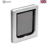 LOCKABLE CAT FLAP 2 WAY LOCKING PET MATE SMALL ENTRY EXIT DOOR LOCK BROWN WHITE