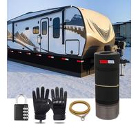 Easy Installation Rv Skirting for Winter, Rv Skirt Iron Mesh at The Bottom, Car Camping Covers with Lock and Outdoor Gloves, Wind and Snow Proof Insulated 2.6FT/80CM 118ft/36mLength