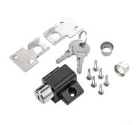 Easy Installation Sliding Sash Patio Door Lock, Keyed Safety Lock, Black/White (Black)