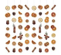 Easy Joy 4Pcs Dried Orange Slice and Cinnamon Stick Christmas Garland