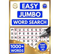 EASY (JUMBO PRINT) WORD SEARCH FOR ADULTS & SENIORS: 1000+ EXTRA LARGE PRINT WORDS - (30 PT FONT SIZE) WORD FIND PUZZLES