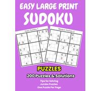 Easy Large Print Sudoku Puzzles: Beginning Brain Games for Seniors to Strengthen Memory and Ease Anxiety