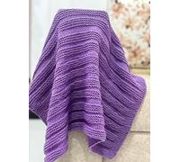 Easy Lavender Ridges Baby Blanket - Paper Knitting Pattern for Handmade Comfort