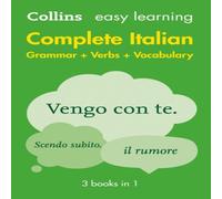 Easy Learning Italian Complete Grammar, Verbs and Vocabulary (3 books in 1) Paperback Collins Dictionaries Multi One Size