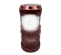 Easy Leisure Quest Collapsible Led Camping Lantern - Red - 300 Lumen Pop-Up Light With Magnetic Base & Hanging Handles - Battery Powered
