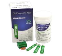 Easy Life Plus Blood Glucose Test Strips 25 Strip Pack (1 x 25 Test Strips)