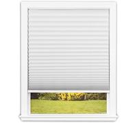 Easy Lift Trim-at-Home Cordless Pleated Light Filtering Fabric Shade White, 30 in x 64 in, (Fits windows 19"- 30")