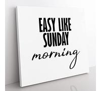 Easy Like Sunday Morning Canvas Wall Art Print 14x14 Inch