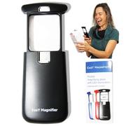 EasY Magnifier Pocket Magnifying Glass with LED Light 30X Small Handheld Lighted Magnify Glasses for Close Work Reading Loupe Hobbies; Mini Lens for Visually Impaired