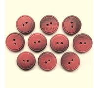 Easy Match Circle Edge Round 2 Hole Buttons - Pack of 10 (Dusky Pink, 20mm)