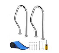 Easy Mount Swimming Pool Grab Rail - 78x57cm, Durable Safety Handrail with Self-Tapping Screws for Backyard Pools, Enhanced Design for Stability and Support