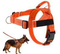 Easy On-Off Padded Dog Harness for Walking,Adjustable No Pull Dog Harness, Soft Breathable Pet Vest with Alloy Ring for Medium Large Dogs Training Outdoor Use