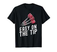 Easy On The Tip Funny Dart Player Oche T-Shirt