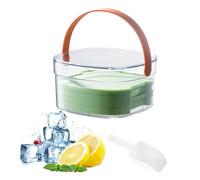 Easy Open Ice Tray - Leak-proof Ice Cube Tray, Freezer Container, Stackable Drink Cooling Solution for Kitchen, Durable Freezer Container Organizer with Handle for Serving Cocktail Ice Cream