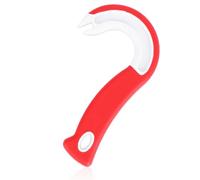 Easy Open Ring Pull Can Opener, J Hook Can Opener Pull Tab with No-Slip Grip for Seniors Kids Weak Hands Manual Soda Beer Pop Top Tin Bottle Jar Lid Lifter Tool (Red)