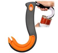 Easy Open Ring Pull Can Opener,J Hook Can Ring Opener,Non-Slip Handy Ring Pull Openers,Alien Pull Can Opener,Can Ring Pull Opener for Weak Hands,Convenient Tin Opener for Soda Beer Tin,Orange