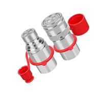 Easy Operations Hydraulic Quick Connecting Coupler 1/2Inch for Rapid Connection Disconnect Boosting Work Efficiency Flat Face Hydraulic Connector