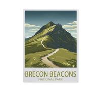 Easy Paint by Numbers for Adults Beginners，Brecon Beacons National Park，Paint by Number Kit On Canvas for Adults New Painters's Gift DIY Gifts(50x60cm-AY12
