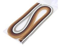 Easy PaperArt Paper Quilling Strip 5mm Brown Set 90pcs 9Colours 39cm Length Quilling Paper Strips 5mm TANT Origami Paper Strips Star (Brown)