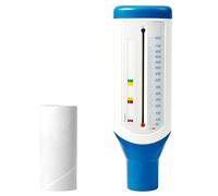 Easy Peak Flow Meter for Adult to Monitor Lung Function, Expiratory Flow Meter, Color Coded Indicator, Standard Range for Adult, Lung Test Device, Lung Capacity Tester (White)