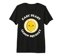 Easy Peasy Lemon Squeezy Cute Adorable Kawaii Lemon Food Pun Premium T-Shirt