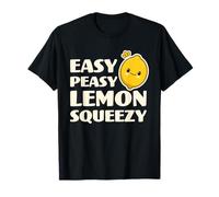 Easy Peasy Lemon Squeezy Cute Adorable Kawaii Lemon Food Pun T-Shirt