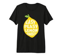 Easy Peasy Lemon Squeezy Funny Lemon Fruit Food Pun Premium T-Shirt