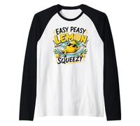 Easy Peasy Lemon Squeezy - Funny Lemon Summer Raglan Baseball Tee